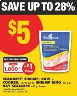 No Frills Seaquest shrimp or raw cooked shrimp ring offer