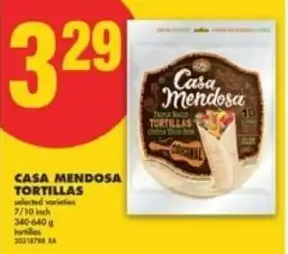 No Frills CASA MENDOSA TORTILLAS offer