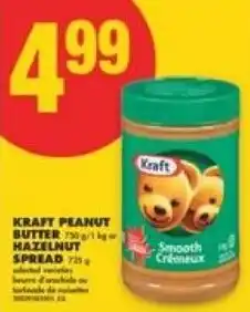 No Frills Kraft peanut butter 750/1 hazelnut spread offer