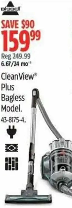 Canadian Tire Cleanview plus bagless model offer