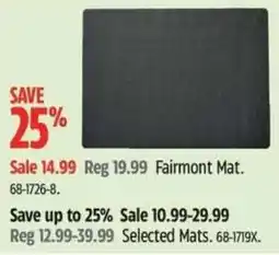 Canadian Tire Fairmont Mat. offer