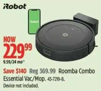 Canadian Tire Roomba Combo Essential Vac/Mop offer