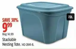 Canadian Tire Stackable nesting tote offer