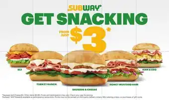 Subway Subway Snacking offer