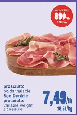 Wholesale Club PROSCIUTTO POIDS VARIABLE offer