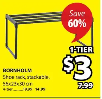 JYSK BORNHOLM Shoe rack, stackable offer