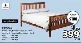 JYSK PORTMAN Bed frame QUEEN offer