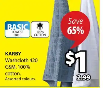 JYSK KARBY Washcloth offer