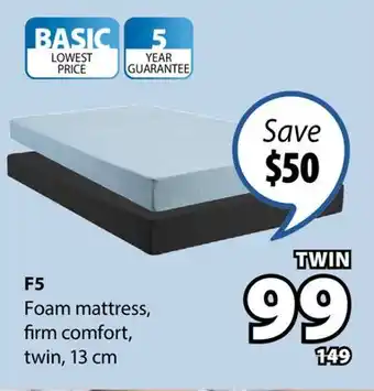 JYSK F5 Foam mattress offer