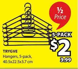 JYSK TRYGVE Hangers offer