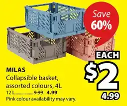 JYSK MILAS Collapsible basket offer