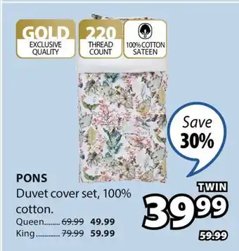 JYSK PONS Duvet cover set TWIN offer