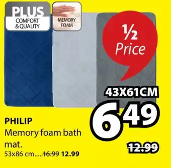 JYSK PHILIP Memory foam bath mat offer