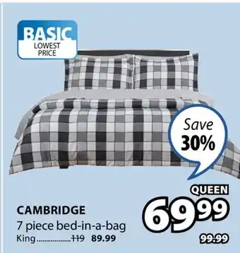 JYSK CAMBRIDGE 7 piece bed-in-a-bag Queen offer