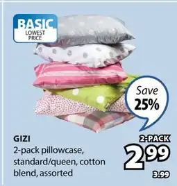 JYSK GIZI 2-pack pillowcase, standard/queen, cotton blend offer