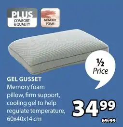 JYSK GEL GUSSET pillow offer