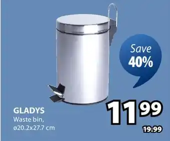 JYSK GLADYS Waste bin offer