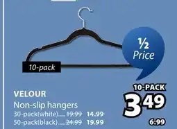 JYSK VELOUR Non-slip hangers 10-Pack offer