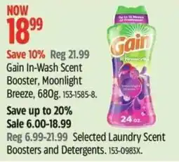 Canadian Tire Selected laundry scent boosters and detergents offer