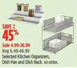 Canadian Tire Selected Kitchen Organizers, Dish Pan and Dish Rack offer