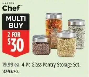 Canadian Tire Master chef glass pantry storage set offer