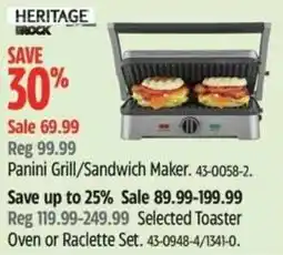 Canadian Tire Heritage panini grill/sandwich maker offer