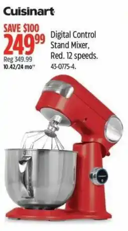 Canadian Tire Cuisinart digital control stand mixer red offer