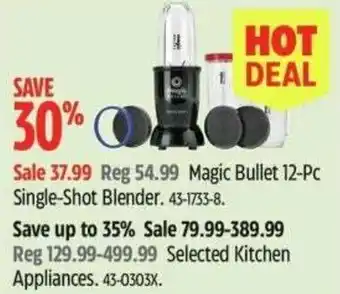 Canadian Tire Magic bullet 12-pc single-shot blender offer