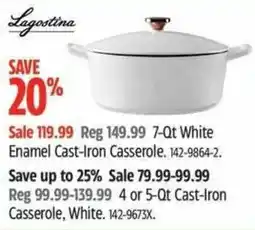 Canadian Tire White enamel cast-iron casserole offer