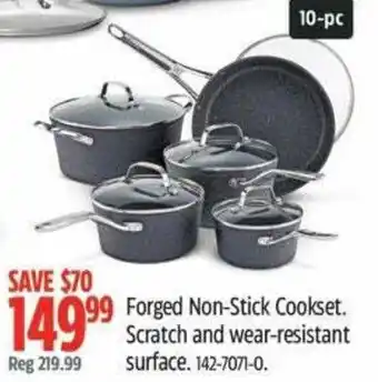 Canadian Tire Forged Non-Stick Cookset. Scratch and wear-resistant surface offer