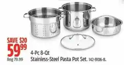 Canadian Tire Master chef stainless-steel pasta pot set offer