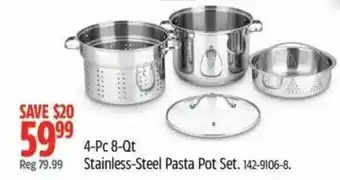 Canadian Tire Master chef stainless-steel pasta pot set offer