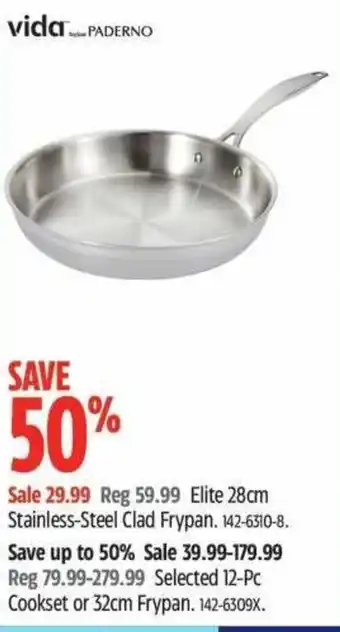 Canadian Tire Vida paderno elite stainless steel clad frypan offer