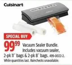 Canadian Tire Cuisinart vacuum sealer bundle. includes vacuum sealer offer