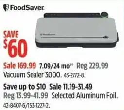 Canadian Tire Foodsaver vacuum sealer offer