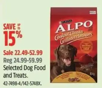 Canadian Tire Selected Dog Food and Treats offer