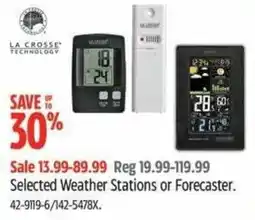 Canadian Tire Selected Weather Stations or Forecaster offer