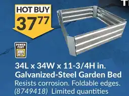 Princess Auto 3/4H in. Galvanized-Steel Garden Bed offer