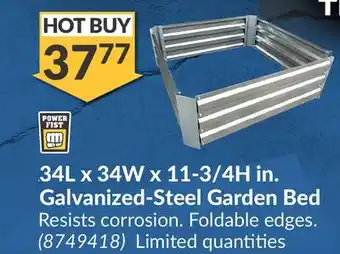 Princess Auto 3/4H in. Galvanized-Steel Garden Bed offer