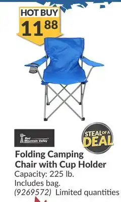 Princess Auto Folding Camping Chair with Cup offer