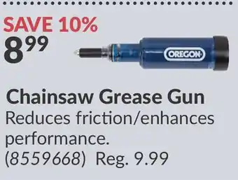 Princess Auto Chainsaw Grease Gun offer