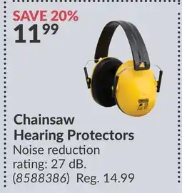 Princess Auto Chainsaw Hearing Protectors offer