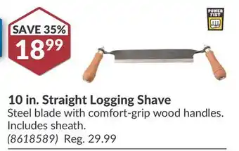 Princess Auto 10 in. Straight Logging Shave offer