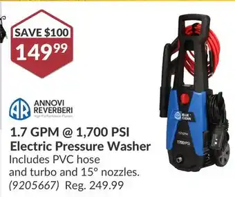 Princess Auto 1.7 GPM@Electric Pressure Washer offer