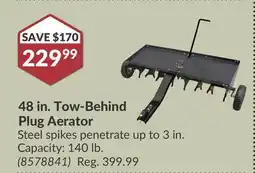 Princess Auto 48 in. Tow-Behind Plug Aerator offer