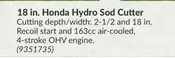 Princess Auto 18 in. Honda Hydro Sod Cutter offer