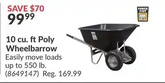 Princess Auto 10 cu. ft Poly Wheelbarrow offer