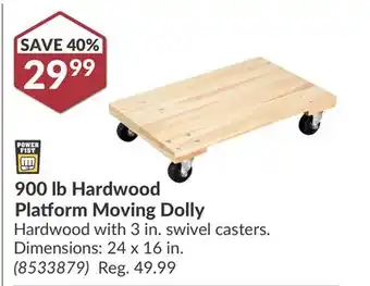 Princess Auto 900 lb Hardwood Platform Moving Dolly offer