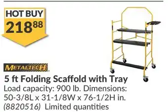 Princess Auto 5 ft Folding Scaffold with Tray offer