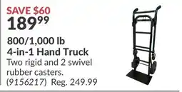 Princess Auto 800/1,000 lb 4-in-1 Hand Truck offer